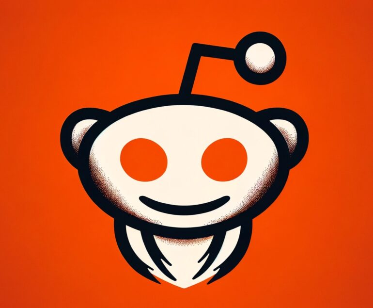 the reddit logo with a sinister twist